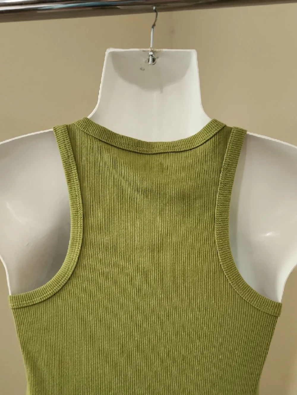 SO Olive Ribbed Henley Tank Top - Picture 8 of 8